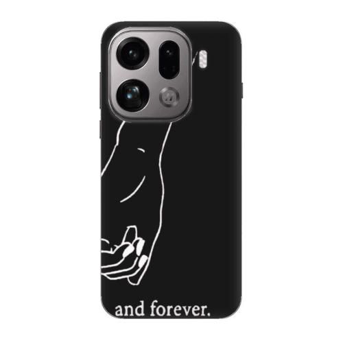 Oppo Find X9 Pro And forewer Black Colored Silicone TPU Θήκη